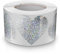 Silber Herz Aufkleber Rolle 3.8cm Klein Selbstklebende Glänzende Herzform Etiketten Funkelnde Aufkleber Heart Sticker für Hochzeiten Scrapbooking Geschenkaufkleber 500 Stück