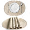 6er Set Platzsets Ovales Geflochtene Tischsets Baumwolle Waschbar Hitzebeständig Platzdeckchen für Hochzei, Küche Abendessen (D,50x35cm)