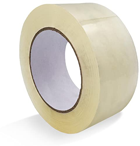 RAYLU PAPER – Nastro di imballaggio per sigillare scatole di cartone e pacchetto, nastro adesivo resistente da 45 micron, rotoli di tenuta da 50 mm x 132 m (1 unità, trasparente)