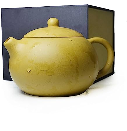 Teapot Chinese Zisha Clay Yellow Xishi Pots Large Capacity 400ml Infuser for Loose Tea (Large capacity)