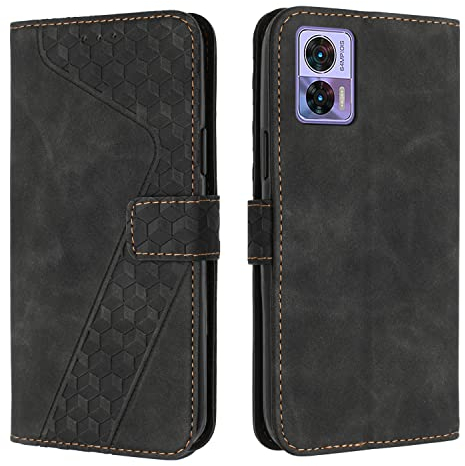 YIRRANZD Custodia per Motorola Edge 30 Neo/Edge 30 Lite, Cover a Libro in Pelle PU con Slot Cart e Silicone, Flip Caso Portafoglio Cover per Motorola Moto Edge 30 Neo/Edge 30 Lite (Nero)