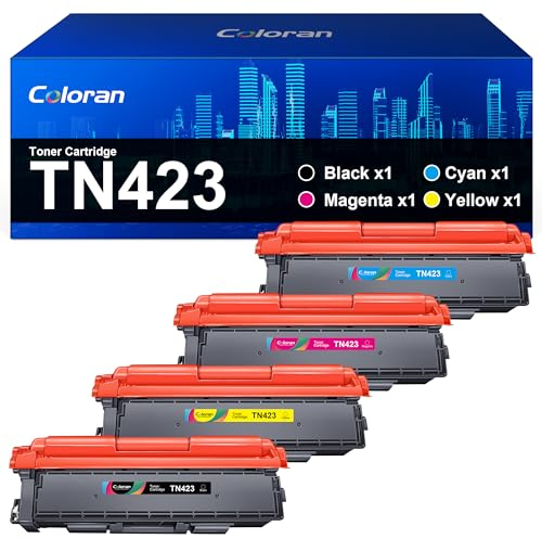 Coloran TN423 TN-423 MFC-l8690cdw Toner Kompatibel für Brother TN-423 TN-421 TN423BK TN423C TN423M TN423Y für Brother HL-L8260CDW HL-L8360CDW MFC-L8690CDW MFC-L8900CDW DCP-L8410CDW Druckers (4er-Pack)