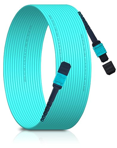 XWYWX Câble fibre optique MPO vers MPO Type B LSZH OM3 12 conducteurs pour QSFP+&QSFP28/EPON & GPON MPO-MPO Multimode MPO/UPC vers MPO/UPC Câble de raccordement fibre optique MTP/8-Core compatible