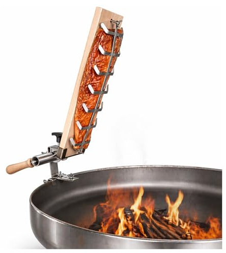 Flammlachs Brett 50 x 14 cm aus Buchenholz für Feuerschalen & Feuertonnen