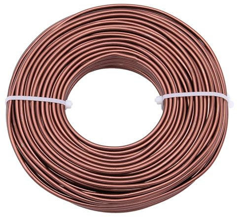 Uxney Aluminum Craft Wire,14 Gauge Copper Wire for Jewelry Making, DIY Crafts & Floral Design - Soft Bendable Metal Wire, Perfect Alternative to Copper Wire (100FT)