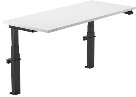 Worktrainer - Linak Wall - Elektrischer Höhenverstellbarer Wandtisch - Schwarz Gestell/Ohne Tischplatte
