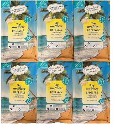 6-er Pack Dresdner Essenz Badesalz Tag am Meer 6 x 60g