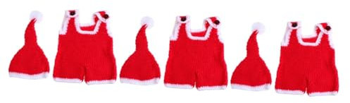 SOIMISS 3sätze Weihnachtskostüm Für Neugeborene Handgestrickte Wollmütze Und Fotorequisiten Für Jungen Für Fotoshootings Geburtstagsfeiern Partys