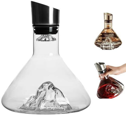 Décanteur à vin transparent avec aérateur, carafe à vin rouge avec distributeur intégré, distributeurs de vin pour bouteilles de vin, améliorez votre expérience de vin