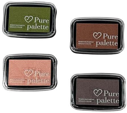 INCAUCA Stempelkissen für Gummistempel, waschbare Stempelkissen, Finger-Stempelkissen zum Stempeln, Bastel-Stempelkissen, Partner, DIY, Farbe für Papier, Holz, Stoff, Fingerabdrücke, Scrapbook (C)