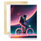 TANGFEIY on Canvas Wall Art Paint by Numbers Cycling Space Astronaut DIY Oil Painting Adult Paint by Number Perfect Home Wall Decor No Frame(30x40cm)