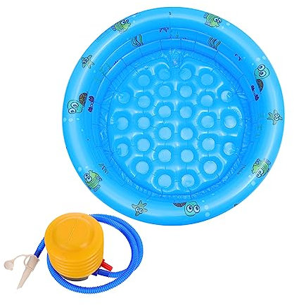 UPKOCH Piscine Gonflable pour Enfants pour piscines bébé Jeux Aquatiques Enfants picisine Piscine Ronde de Dessin animé Jouer au Billard tricyclique PVC Blue