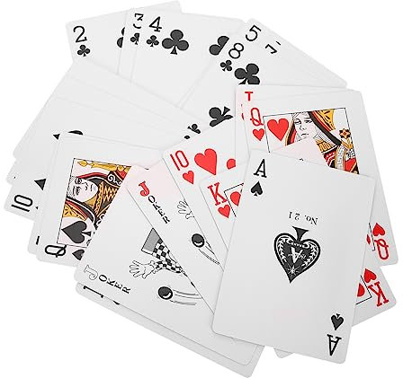 QUMIIRITY Jumbo Spielkarten Satz Übergroße Poker Spielkarten Großes Kartenspiel Party Deko Für Zuhause Und Bar