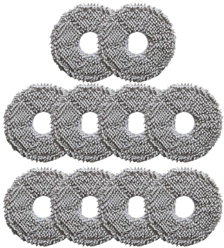 Gettimore Almohadillas mopa para Conga 13090 para Spin para Revol Robot Aspirador, seleccione entre paquetes de 4 o 10, Almohadillas Paños Piezas de Recambios, Lavables y Reutilizables (10 unidades)