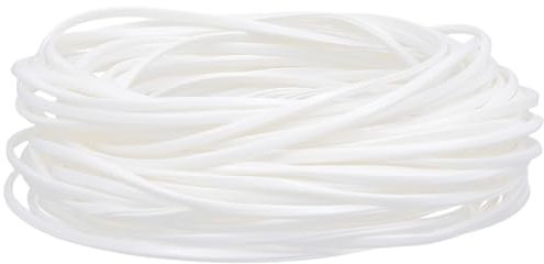 GORGECRAFT 10m Cordon en Cuir Métallique 2mm Pliable en Cuir PU Tressé Blanc Plat Souple Garniture de Sangle en Cuir pour Artisanat Ceinture Bracelet Fabrication de Bijoux Vêtements