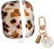 jojofuny 1pc Leopard Print Headphone Case for Stylish with Keychain Leopard Pattern Earphone Cover Compatible with Apple Wireless Headsets