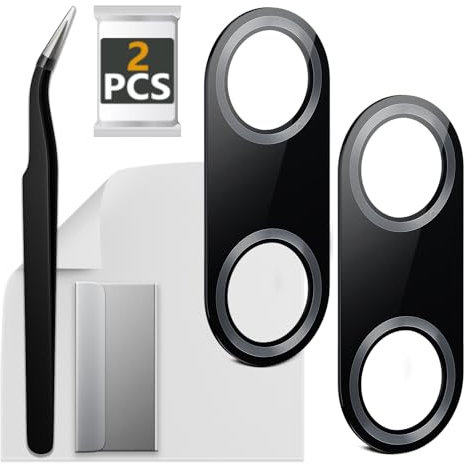 ExtKry 2 Pack Cristal Cámara para Huawei P20 EML-L29/L09/L00 Lente Camara Trasera Original Reemplazo de Vidrio + Kit de Reparación
