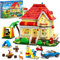 HOGOKIDS Friends Haus Bauspielzeug mit LED Licht - 1212 Teile City Villa Bausteine Spielzeug mit 4 Tieren & Auto Rutsche Schaukel, Geburtstag Geschenk für Mädchen Jungen Kinder ab 6 7 8 9 10 11+ Jahre