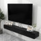 Easnuroz Floating TV Stand Floating TV Unit 120/160/180cm Wall Mounted TV Cabinet With 2 Drawers Entertainment Media Consol For Storage Hutch Under TV(Black,120 * 24 * 18cm)