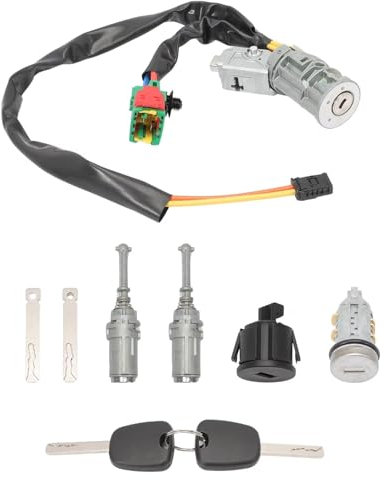 Serrure Porte Voiture pour Citroen pour C2 pour C3 pour Pluriel 9170T5 Serrure Contact Voiture Serrure Direction Cylindre Porte Gauche Et Droite Ensemble Complet 4162.AH Actionneur Serrure Porte