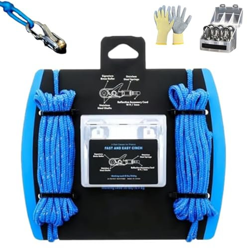 REALOKMAN Praisety Rope Adjuster, No More Knots, Rope Adjusters Tensioner Ropes Control, Cord and Ropes Tightening Cinching Tool, Easy Secure Tie Down for Outdoor Camping Boating Guy Lines(1PC)