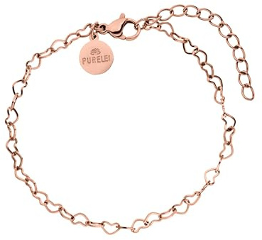 Purelei Heart Armband – Filigranes Damen Armband – Aus langlebigem Edelstahl (14K vergoldet) – Verstellbare Länge 16-20 cm – Hawaiianisch inspiriert & wasserfest