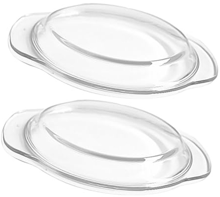 Lurrose 2pcs Glass Microwave Oven Splash Guard Covers for Fruit and Vegetables Easy to Clean Dishwasher Safe Microwave Food Splatter Protectors for Ovens