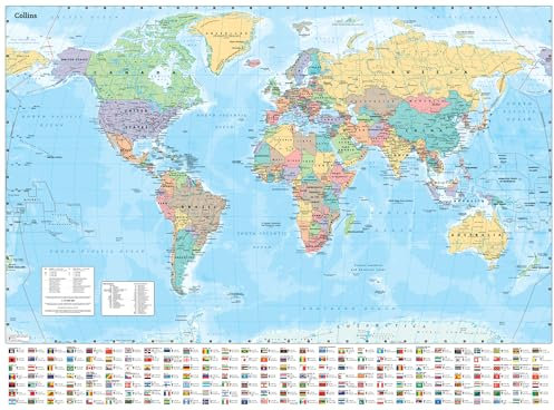 Collins World Wall Paper Map