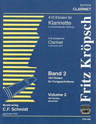 C.F. Schmidt Musikverlag 183 Etüden für Fortgeschrittene: für Klarinette