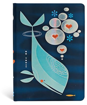 Paperblanks Diari a Copertina Rigida La Balena e il suo Amico | Bianco | Midi (120 × 170 mm)