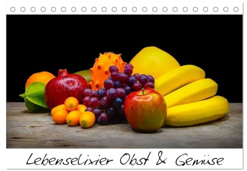Lebenselixier Obst und Gemüse (Tischkalender 2026 DIN A5 quer), CALVENDO Monatskalender: Frisch, lecker und gesund das ist Obst und Gemüse (CALVENDO Lifestyle)