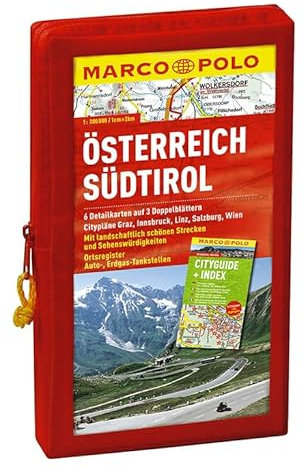 MARCO POLO Kartenset Österreich und Südtirol 1:200.000: Citypläne Graz, Innsbruck, Linz, Salzburg, Wien. Mit landschaftlich schönen Strecken und ... (MARCO POLO Karte 1:200000)