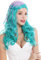 WIG ME UP - GFW3497 Märchenhafte Damenperücke Perücke Damen Cosplay lang Mittelscheitel geflochten Grün Lila Rosa Mix