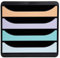 Exacompta - Ref 3104296D - BIG-BOX Desktop Drawer Set - 4 x 55mm Drawers, Suitable for A4+ Documents, 347 x 278 x 267mm, 100% Recycled Plastic - Black/Glossy Pastel