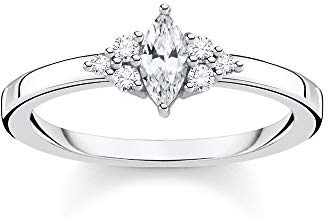THOMAS SABO Ring Vintage weiße Steine silber 925 Sterling Silber TR2325-051-14-52