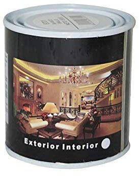 H HANSEL HOME Pintura Esmalte al Disolvente para Madera y Metal, Pintura Alquidica de Rápido Secado para Superfícies Interiores y Exteriores(Blanco Mate, 125 ML)