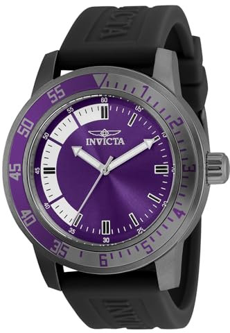 Invicta Specialty Orologio da Uomo in acciaio inossidabile con movimento Quarzo - 45mm, Nero/Viola