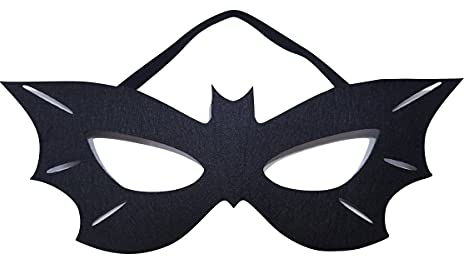 SOUTHSKY Batgirl Kostüm Maske Schwarze Augenmaske Halbe Gesichtsmaske für Halloween Kostüm Cosplay Party