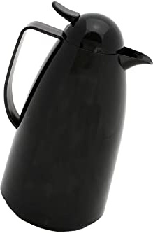 dobman Isolier Thermo Kanne 1 Liter Thermoskanne Kaffeekanne schwarz