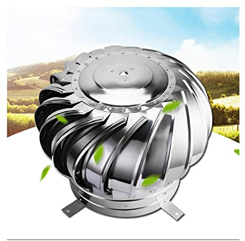 ZXCASDF Windgetriebener Dachventilator,Ventilator Turbine Gebläse Schornstein Regenfest Abluftventilator Belüftungsöffnung Hood Dachboden Bauernhof Fabrik,schornsteinhaube,400mm
