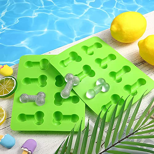 Bac a Glacon Silicone de Forme Drôle Moule Gateau Silicone Moule Gâteau Rigolo Moule Silicone Bougie 3d Moule Chocolat Moule à Glaçons pour Glacon Whisky,Fête,Anniversaire,Savon(Vert)