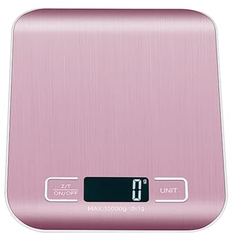 FREPEG Mini Kitchen Electronic Scale Portable Precision Electronic Scale 1-5-10KG,rose gold,10KG charging
