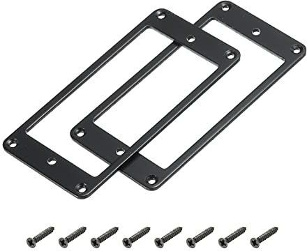 PATIKIL Plastik Humbucker Pickup Rahmen Ring mit Schrauben für E-Gitarre 1Set Schwarz