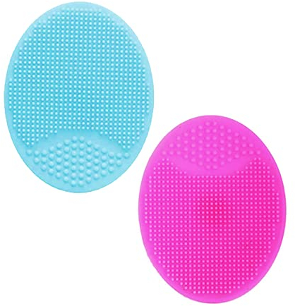 2 Stück Gesichtsreinigungsbürste Silikon-Gesichtsmassagegerät-Bürste Gesichtspeeling-Pads für Peeling, Anti-Aging-Hautreiniger und Tiefenpeeling-Make-up-Tool für alle Hauttypen
