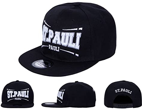 Alsino St.Pauli Snapback Basecap Baseball Mütze Käppi Cap Cappy Schirmmütze - Flacher Schirm, St. Pauli