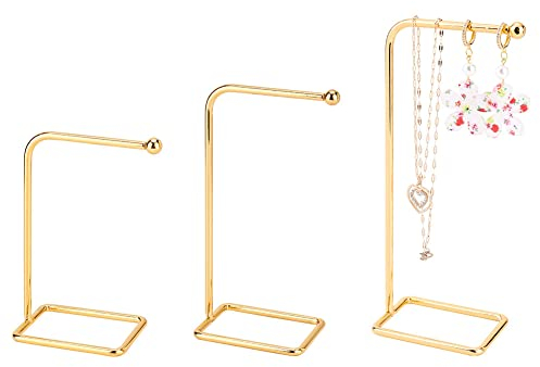 FINGERINSPIRE 3 Stück L Förmiger Metall Ohrring Ausstellungsstand Goldener Ohrring Ausstellungshalter Schmuck Ausstellungsständer Für Ohrringe Armbänder Anhänger Schmuck Organizer Für Fotografie Dekor