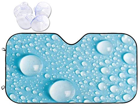 Pare-soleil universel épais en forme de gouttes d'eau, bloque les rayons UV, garde votre voiture au frais, s'adapte à la plupart des tailles de véhicules