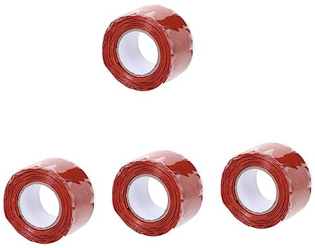 STOBOK 4stücke Sealing Tape Wasserdichtes -dichtband Rohrabdichtung Reparaturband Für Wasserrohre Für Leckagen Und Rot