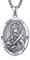 ADMETUS Heilige Lucia Medaille Sterling Silber Heiliger Lucia Anhänger St. Lucy Halskette Saint Lucia Kette Schutz Schmuck Religiöse Geschenke