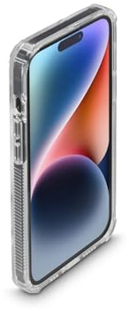 Hama Handyhülle „Extreme Protect“ für iPhone 15 Plus (Bumper D3O-lizenziert, stoßfest, sturzsicher und bruchsicher, durchsichtige iPhone Hülle ohne Vergilben, Case für induktives Laden) transparent